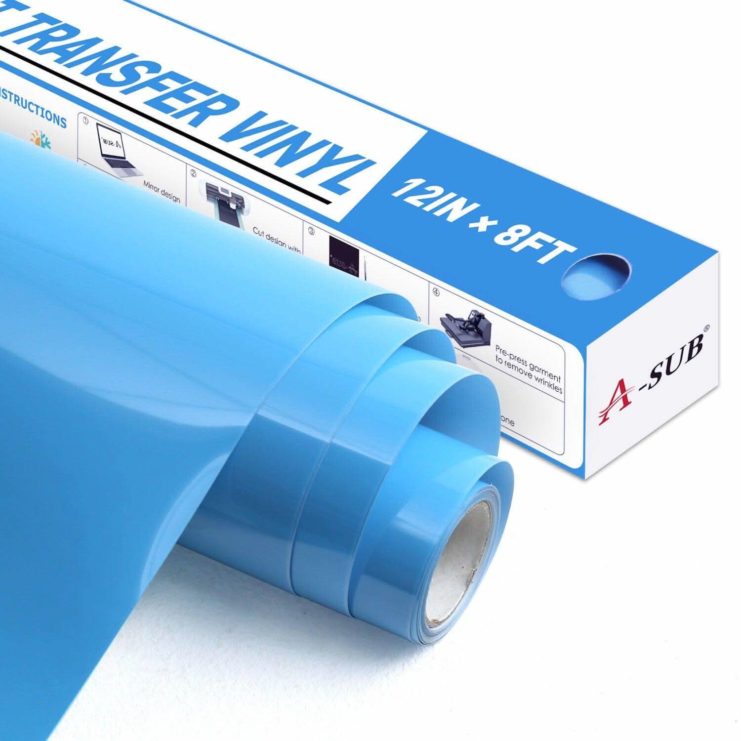 A-SUB Basic Color Heat Transfer Vinyl Roll 12"*8ft - Image 12