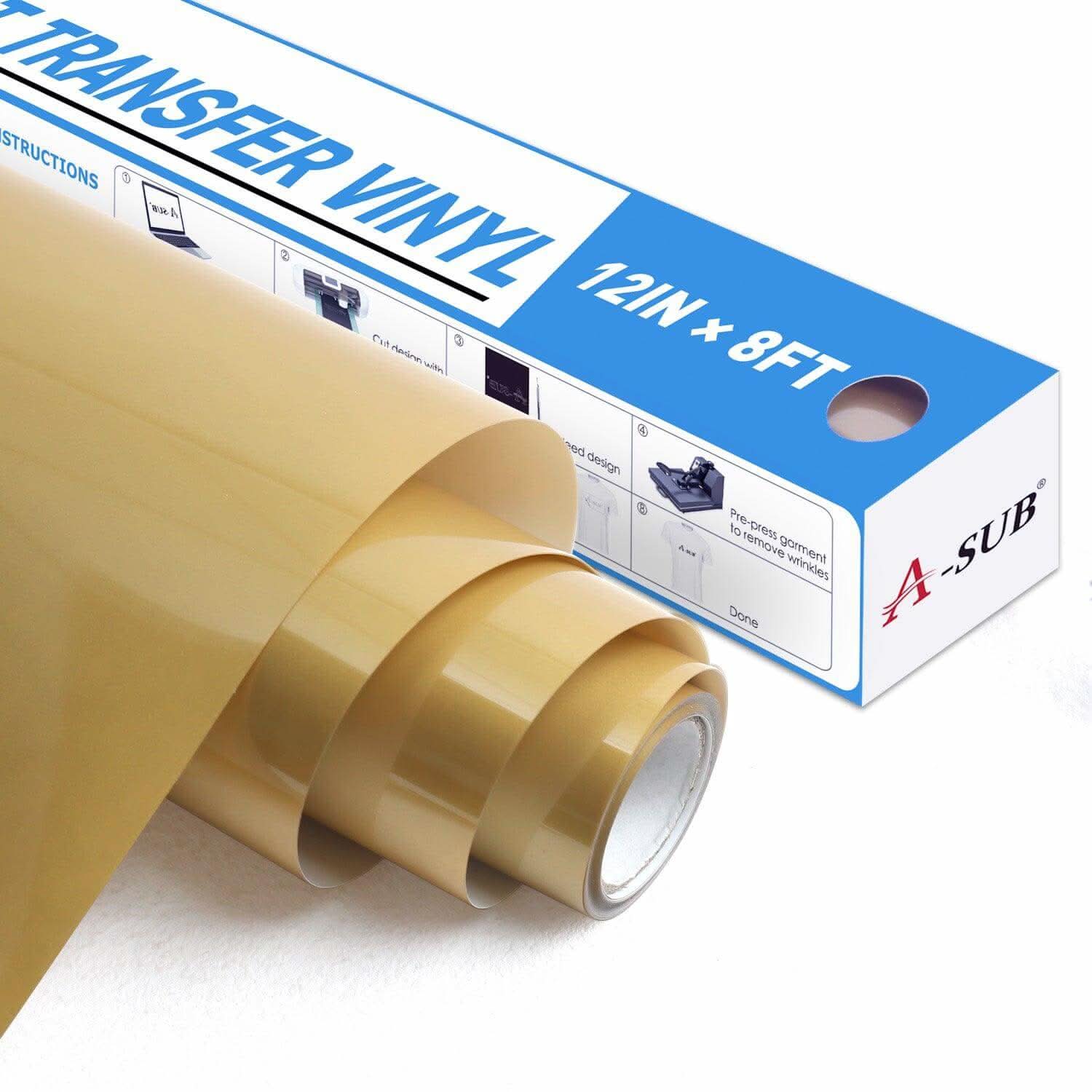 A-SUB Basic Color Heat Transfer Vinyl Roll 12"*8ft - Image 23