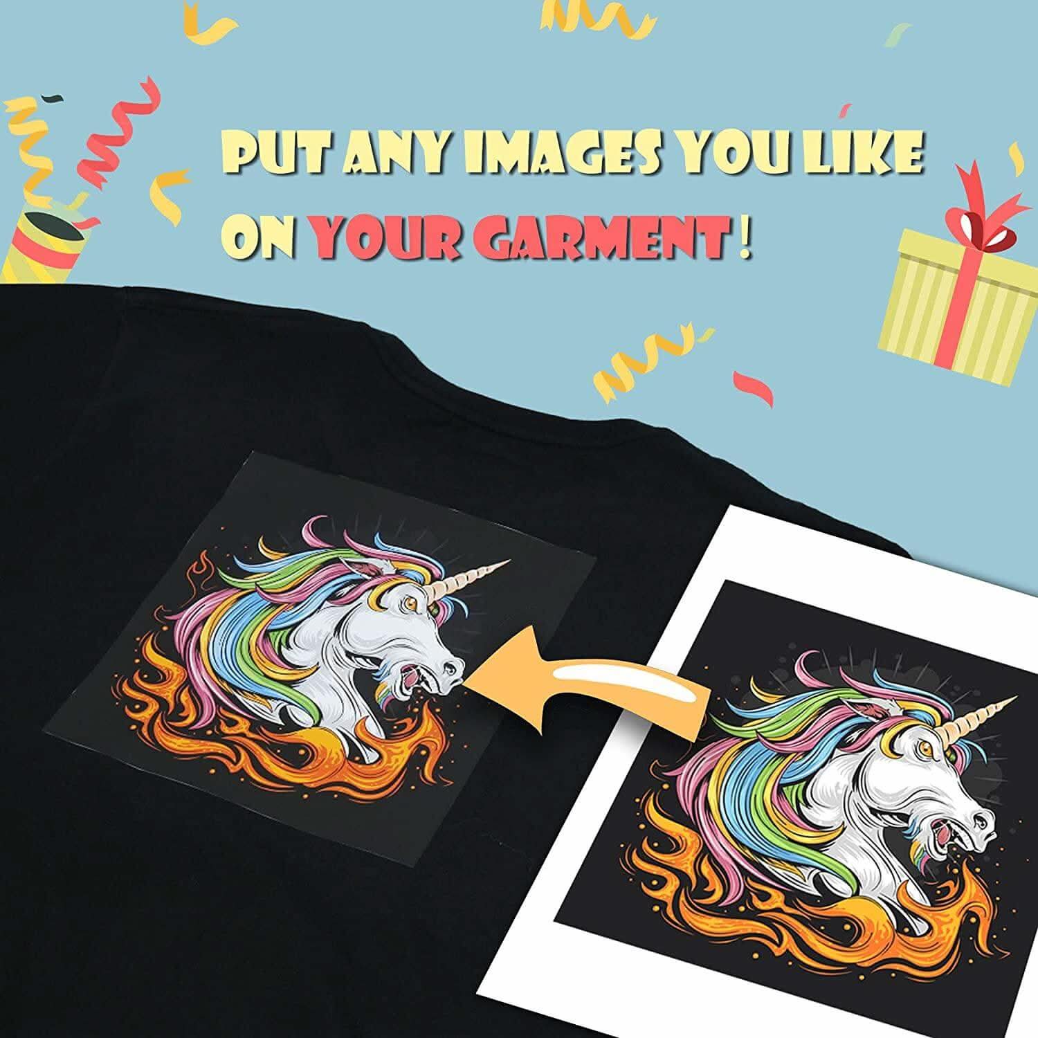 A-SUB 8.5''x11'' Dark Fabric Transfer Paper 20 Sheets - Image 4