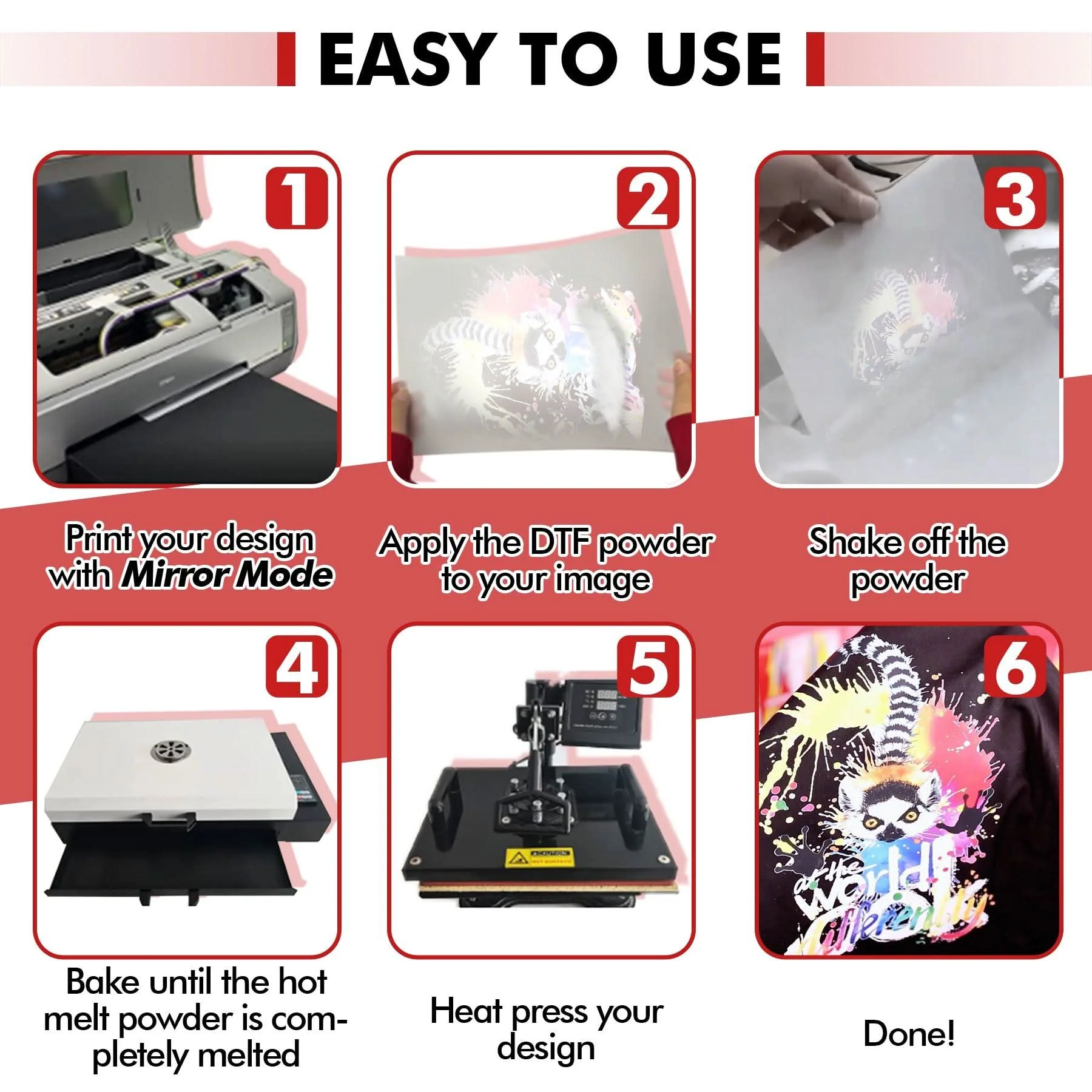 A-SUB DTF Fine-Medium DTF Powder Adhesive 2.2lbs (White) - Image 4