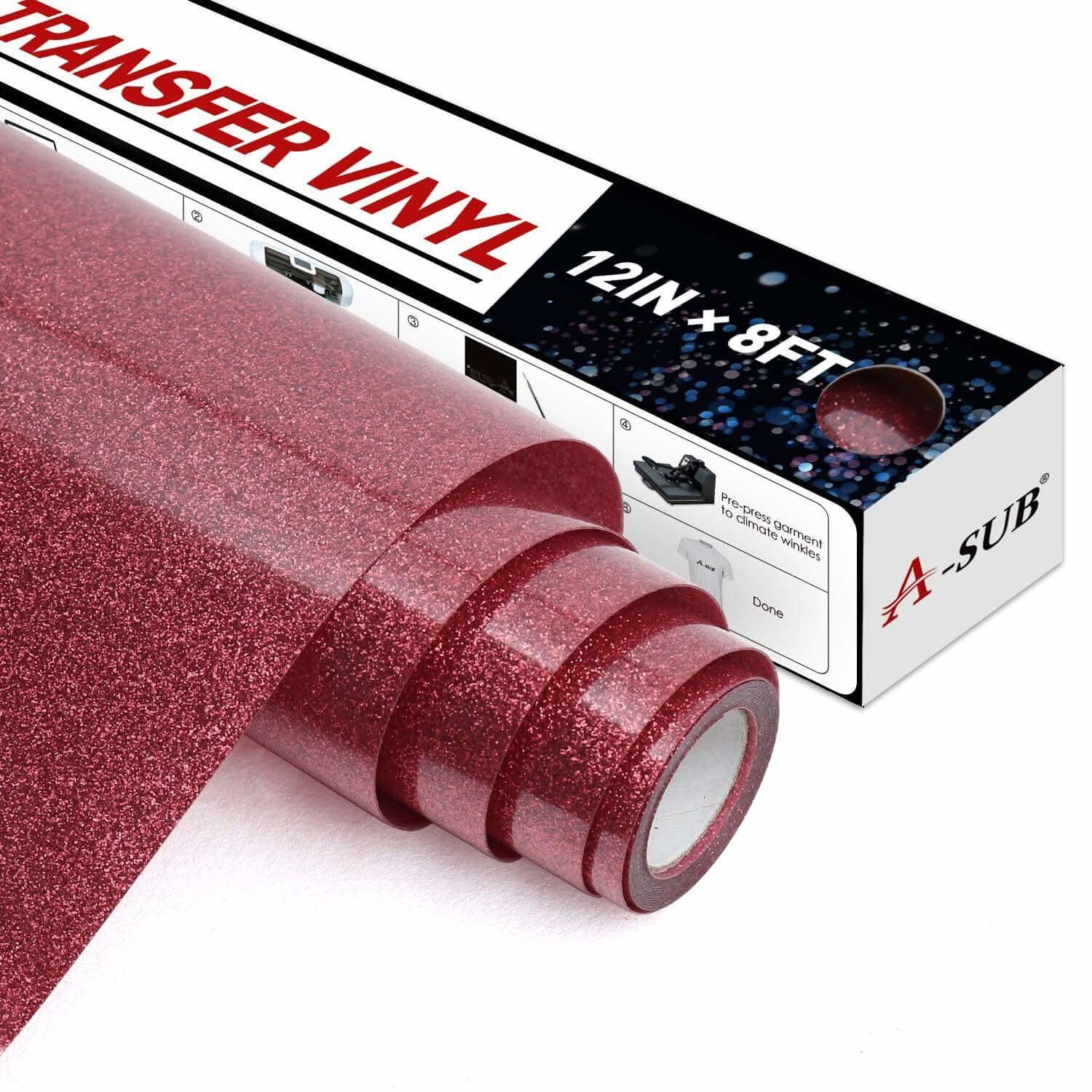 A-SUB Glitter Heat Transfer vinyl 12"* 8ft - Image 13