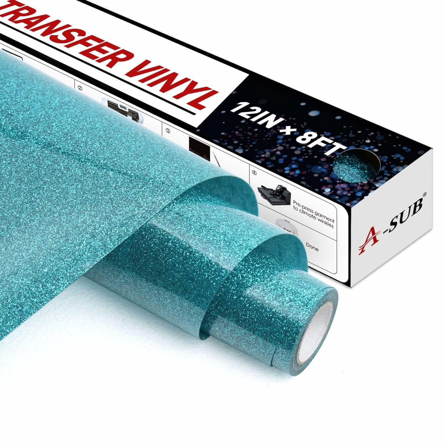 A-SUB Glitter Heat Transfer vinyl 12"* 8ft - Image 17