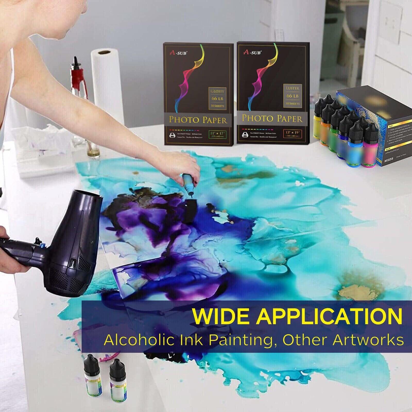 A-SUB Luster  Photo Paper 8.5"x11" 66lb 250gsm for inkjet 50 sheets-Resin-Coated - Image 6