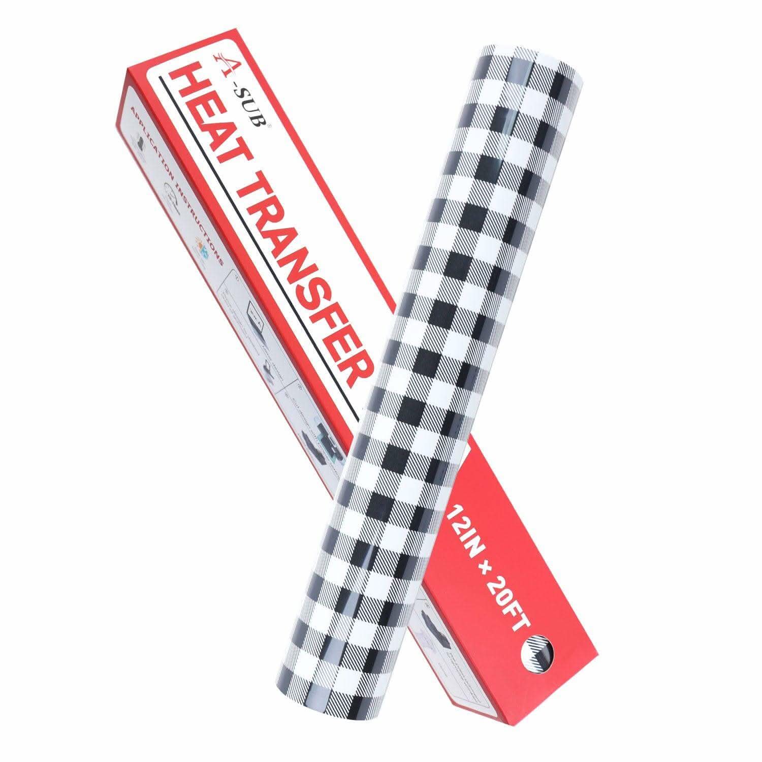 A-SUB Plaid Pattern Heat Transfer Vinyl 12"*20ft - Image 6