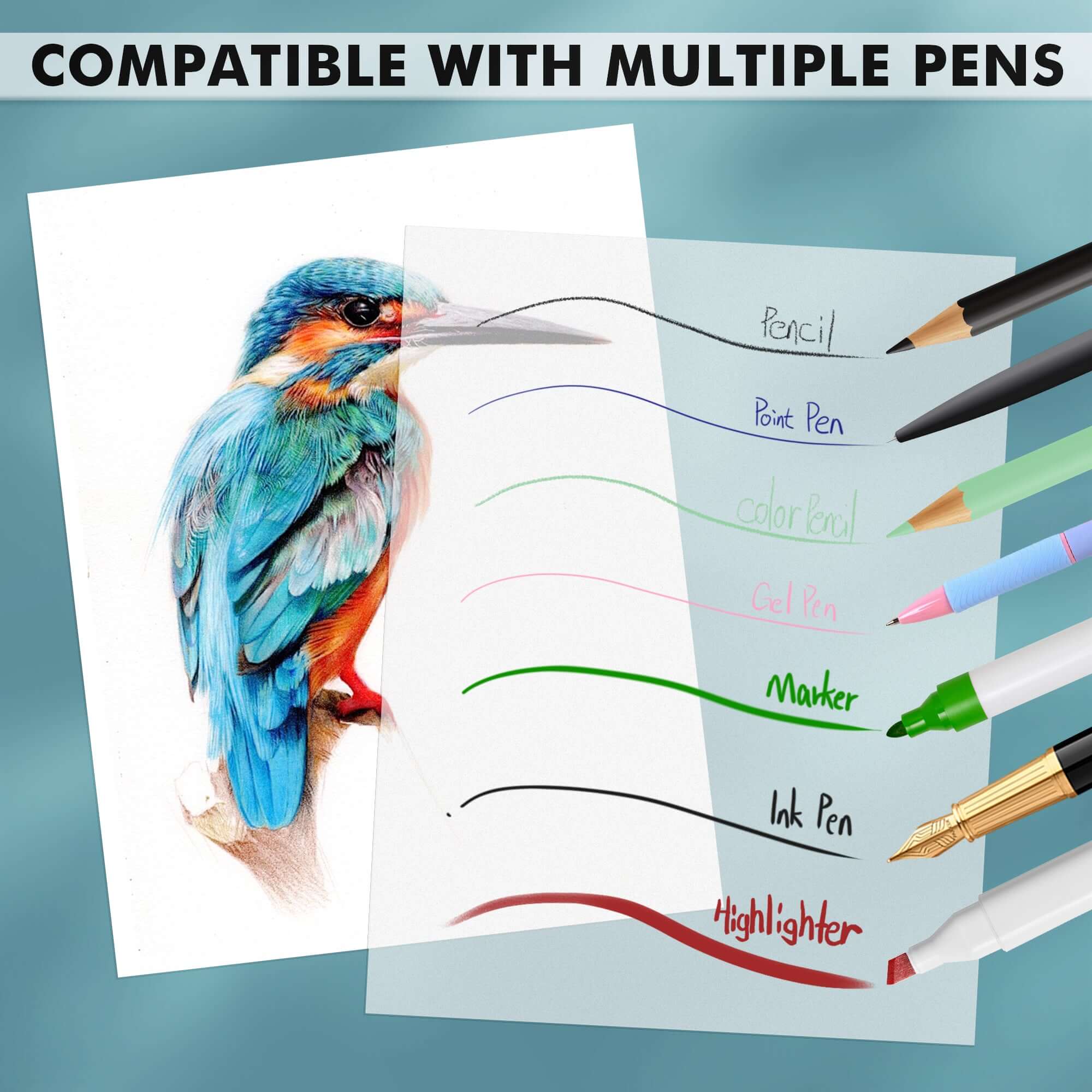 Artist’s Tracing Paper Pad 8.5x11 Inch 100 Sheets 38 LB / 60 GSM - Image 4