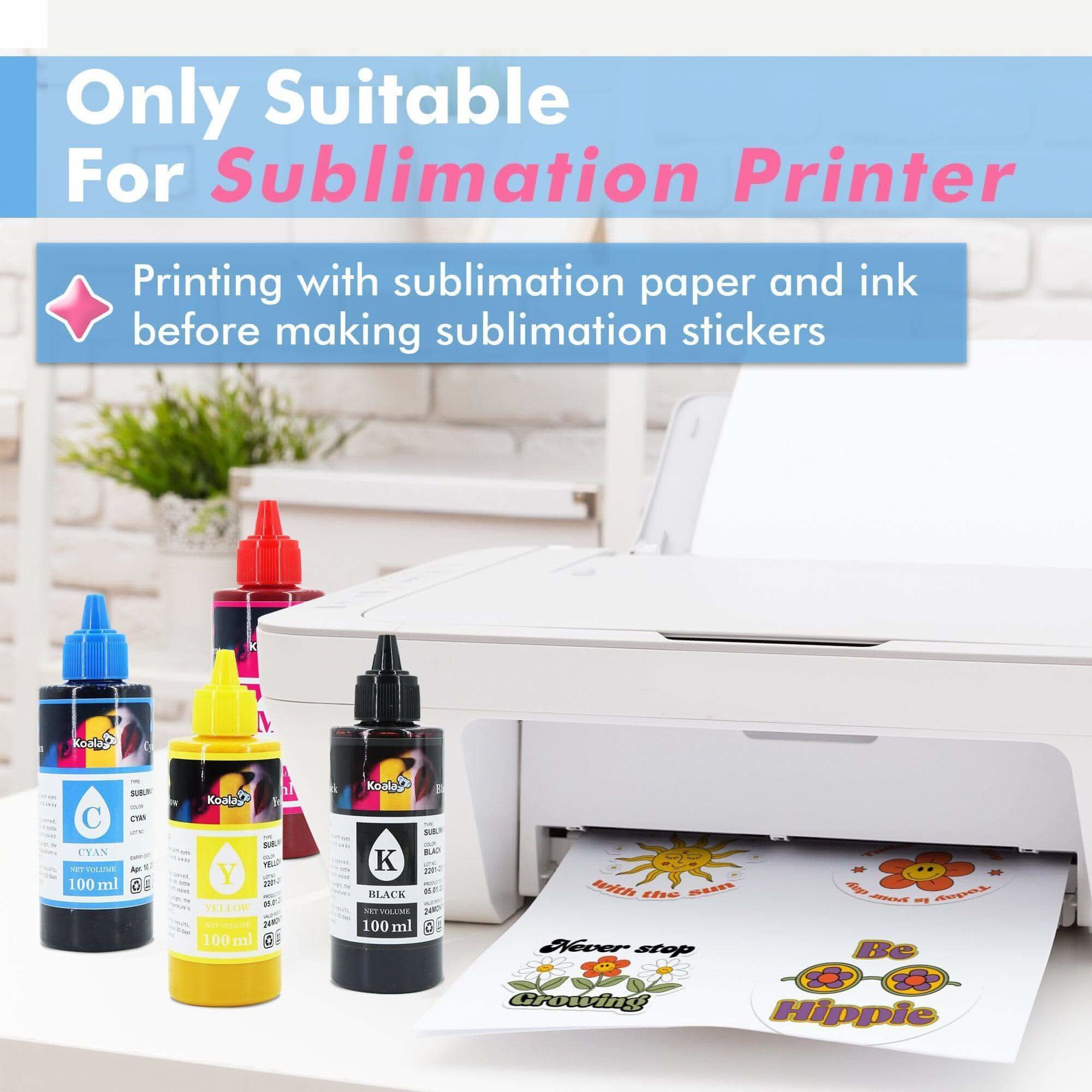 100% Waterproof White Glossy Sublimation Sticker Paper 25 Sheets - Image 3