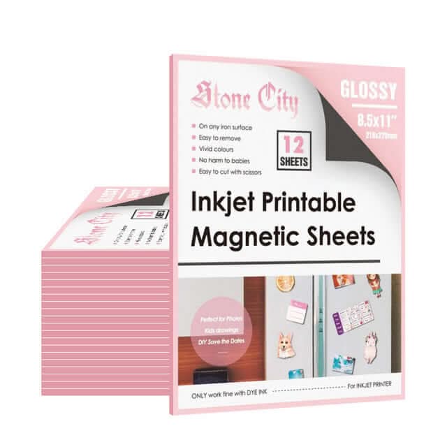 Stone City Printable Glossy Magnetic Sheets 12 Mil for Inkjet&Laser  Printers 8.5x 11 Inches, 12 Sheets - Image 10