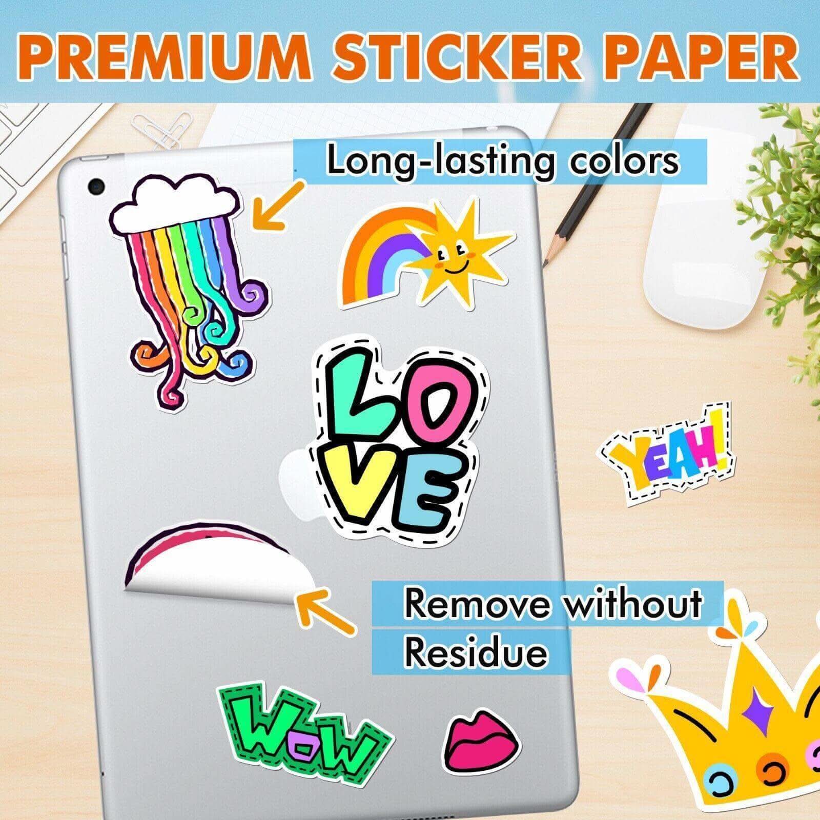A-SUB Waterproof  Glossy Vinyl Sticker Paper for Inkjet Printer 25 Sheets - Image 9